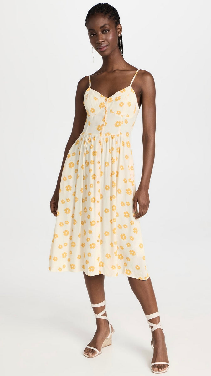 Zara yellow clearance floral dress