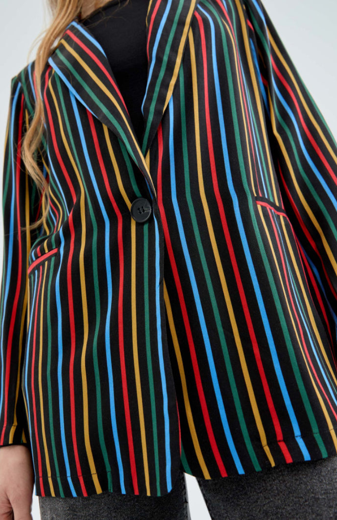 Rainbow on sale striped blazer