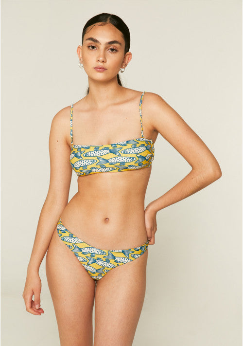 Lucky Brand Floral Print Swim Bikini Top and Bottom Collection