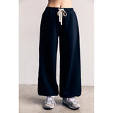 Oversized Wide Jogger Pants AAB501 - Black