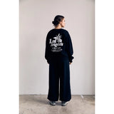 Oversized Wide Jogger Pants AAB501 - Black