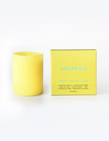 Aquarius Zodiac Candle