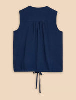 Tulip Jersey Sleeveless Shirt - French Navy