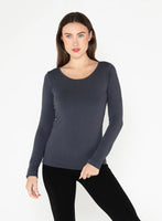 Bamboo Long Sleeve Scoop Neck Tee