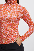 Nava Long Sleeve Top 2 - Orange Flower