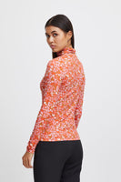 Nava Long Sleeve Top 2 - Orange Flower