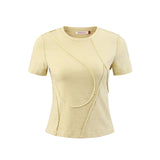 Out Of Seam T Shirt - Yellow