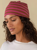 Stripped 1x1 Rib Knit No Fold Beanie