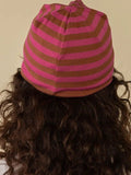 Stripped 1x1 Rib Knit No Fold Beanie