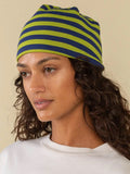 Stripped 1x1 Rib Knit No Fold Beanie