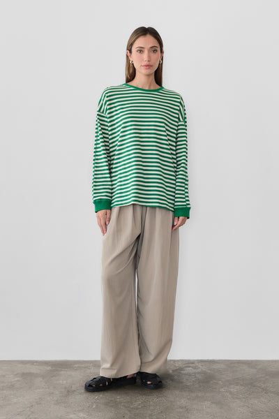 The Taylor Top - Green/Cream