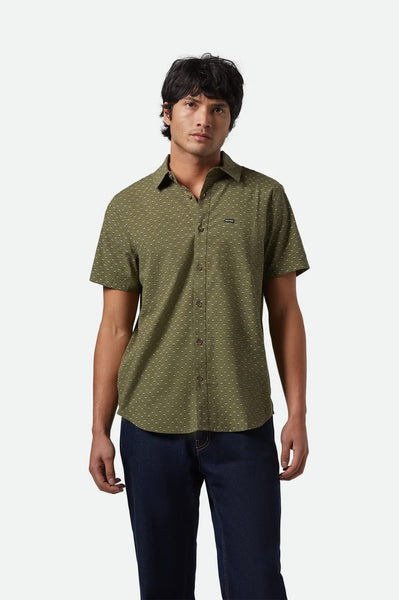 Charter Print Short Sleeve Woven - Ivy Green/Micro Floral