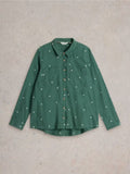 Sophie Organic Cotton Shirt - Green Multi