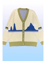 Retro Mountain Stripe Cardigan