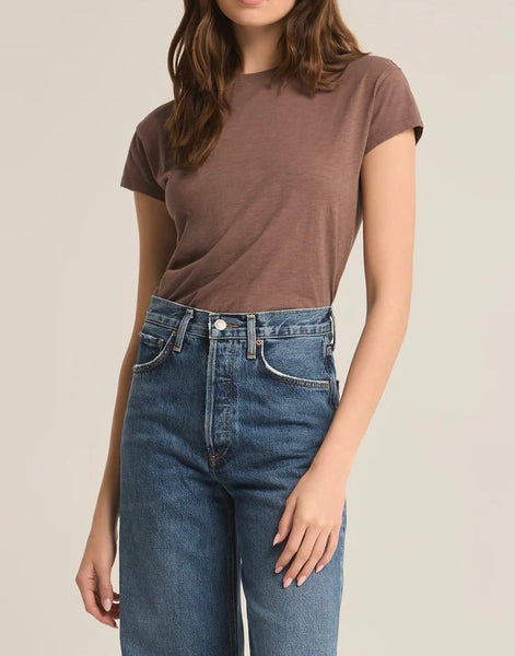 Modern Slub Tee - Deep Taupe