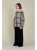 Grid Sweater - Greige