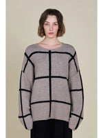 Grid Sweater - Greige