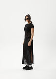 Poet Recycled Lace Sheer Dress - Black