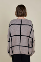 Grid Sweater - Greige