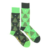 Ugly Christmas Knit Mismatched Socks M