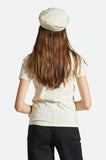 Carefree Organic Garment Dyed Cap Sleeve Tee - White Smoke