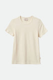 Carefree Organic Garment Dyed Cap Sleeve Tee - White Smoke