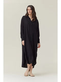 Maxi Shirt Dress - Black