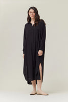 Maxi Shirt Dress - Black