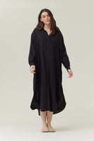 Maxi Shirt Dress - Black