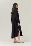 Maxi Shirt Dress - Black