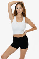 Cotton Spandex 2x1 Rib Crop Tank