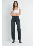 Relaxed Straight Jean - Washed Black