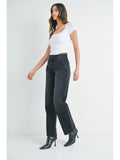 Relaxed Straight Jean - Washed Black