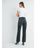 Relaxed Straight Jean - Washed Black