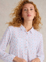 Sophie Organic Cotton Shirt - Ivory Multi