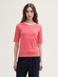 Striped Raglan T Shirt  - Red/Pink