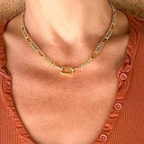 Oval Link Statement Chain Necklace