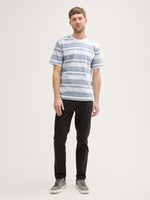 Striped T Shirt - White/Blue Multicolour