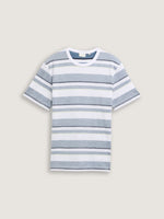 Striped T Shirt - White/Blue Multicolour