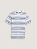 Striped T Shirt - White/Blue Multicolour