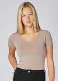 Bamboo Short Sleeve Scoop Neck Top