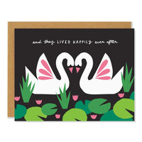 Swan Wedding Greeting Card