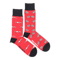 Race Cars Mismatched Socks M