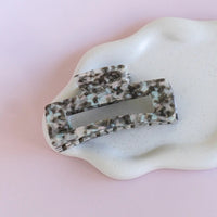 The Anna II Hair Clip - Grey & Mint