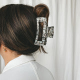 The Anna II Hair Clip - Grey & Mint