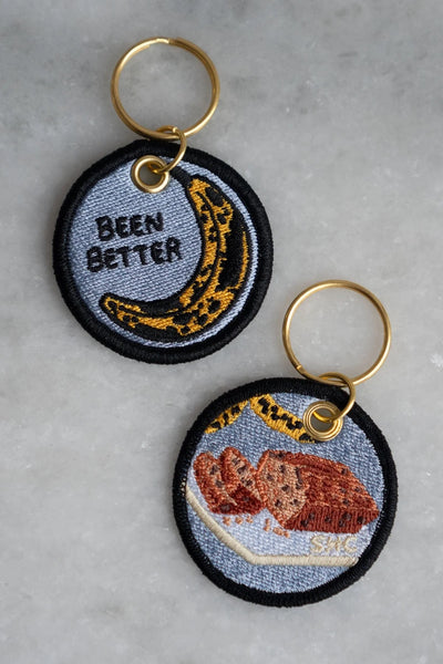 Been Better (Banana Bread) Embroidered Keychain