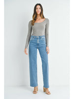 Longer Length Wide Leg Jean