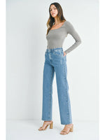 Longer Length Wide Leg Jean