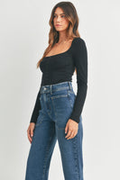 High Rise Utility Wide Leg - Dark Denim