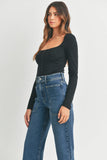 High Rise Utility Wide Leg - Dark Denim